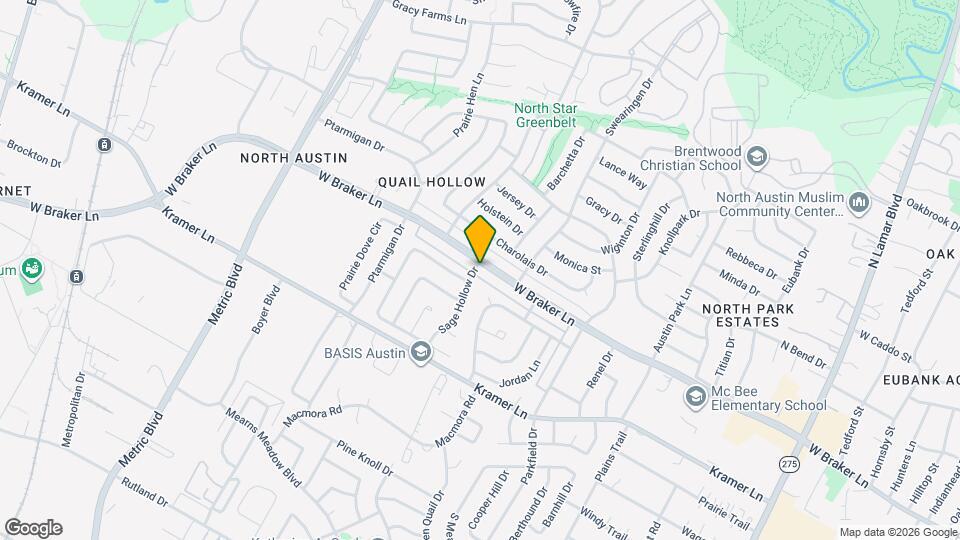 1515 W Braker Ln Map and Location Details