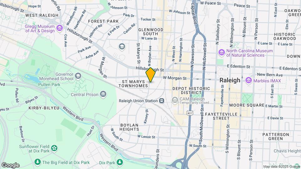 121 S Boylan Ave Map and Location Details