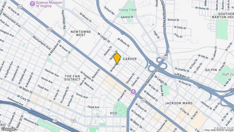 703 N Harrison St Map and Location Details