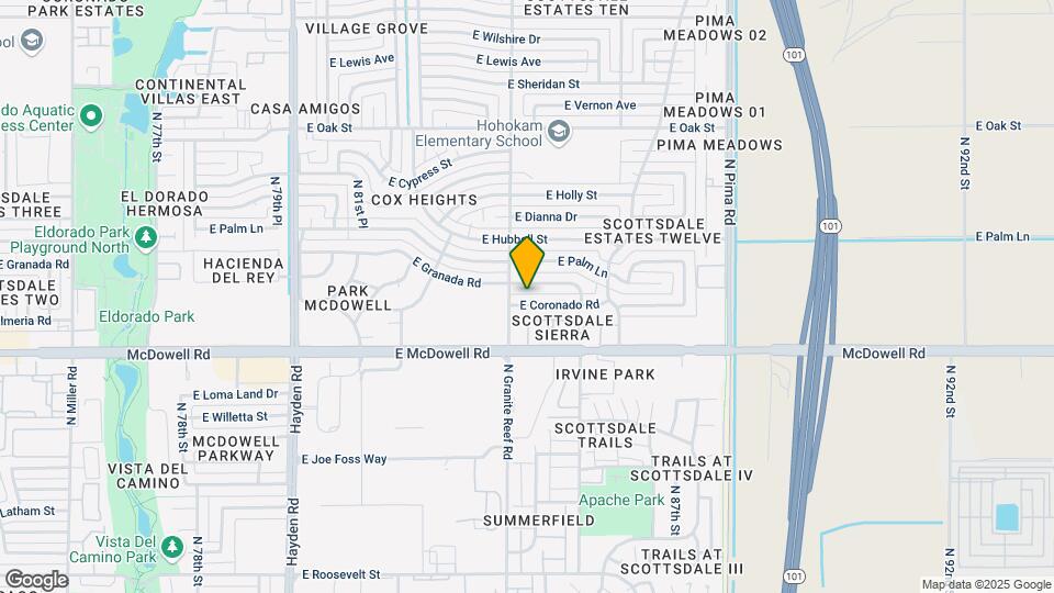 8420 E Coronado Dr Mapa y Detalles de la Ubicación