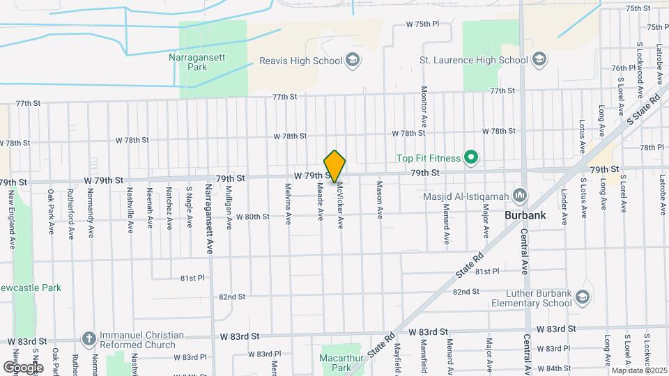 7916 McVicker Ave Map and Location Details