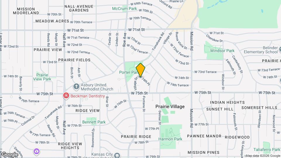 4525 W 74th Pl Map and Location Details