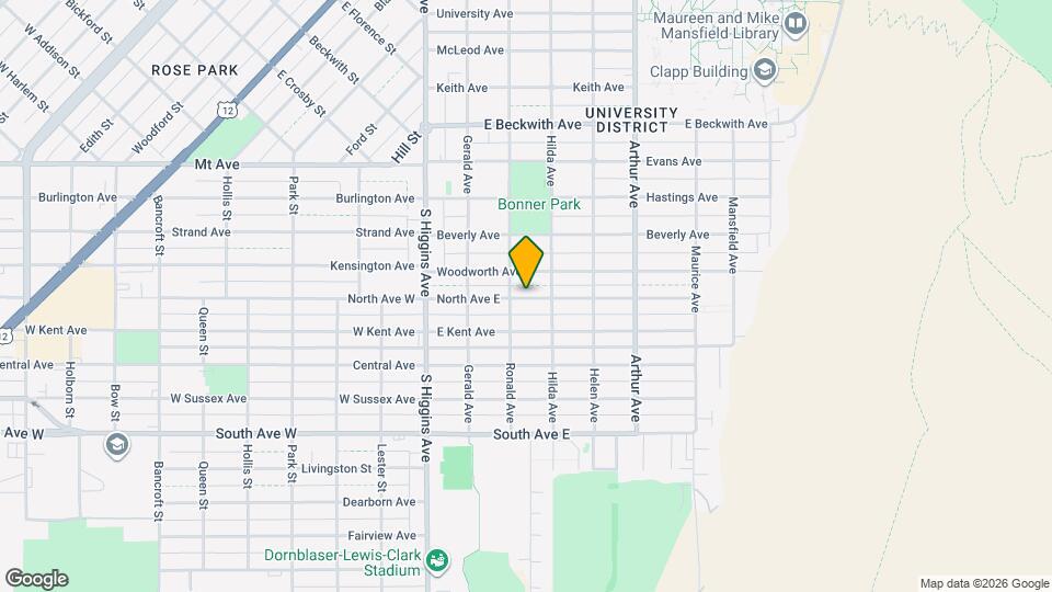 334 North Ave W Map and Location Details