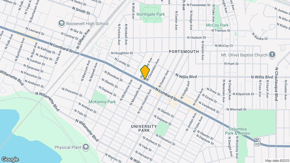 5605 N Lombard St Map and Location Details