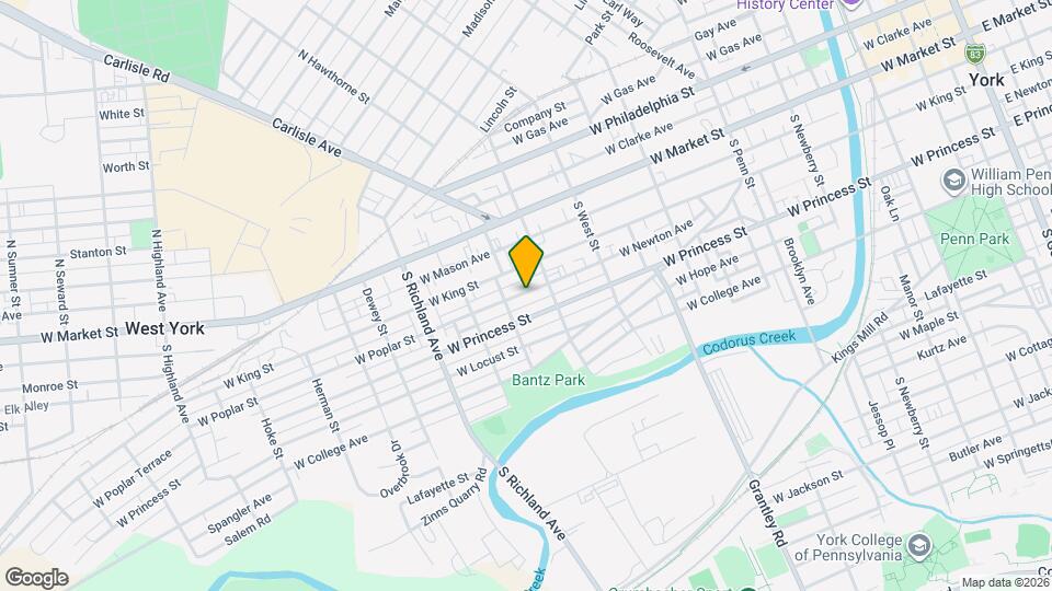 736 W Poplar St, Unit Apt 2 Mapa y Detalles de la Ubicación