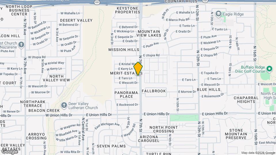 19017 N 6th St Mapa y Detalles de la Ubicación