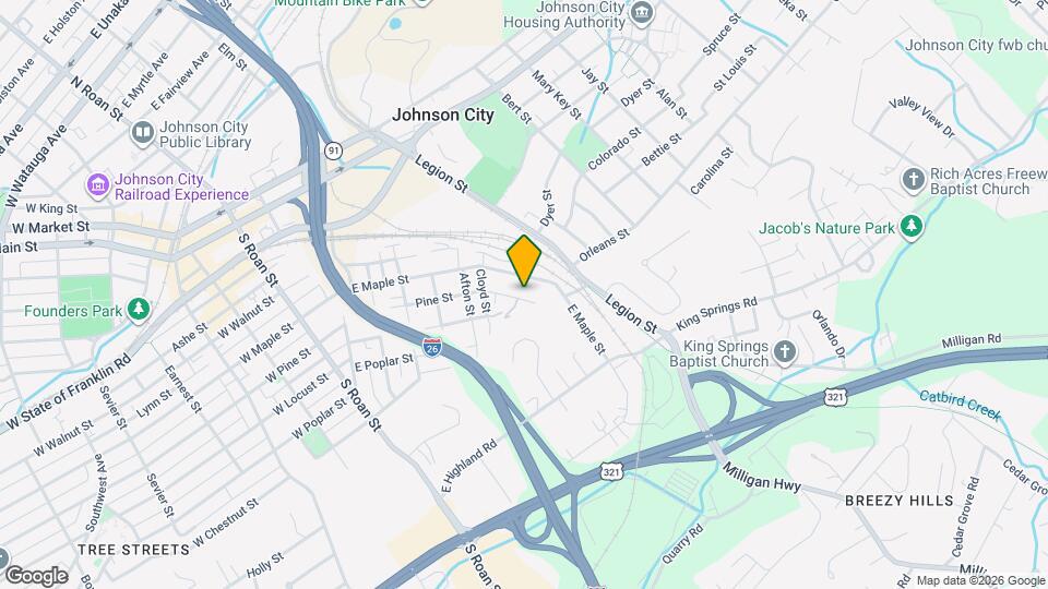 625 E Pine St Map and Location Details