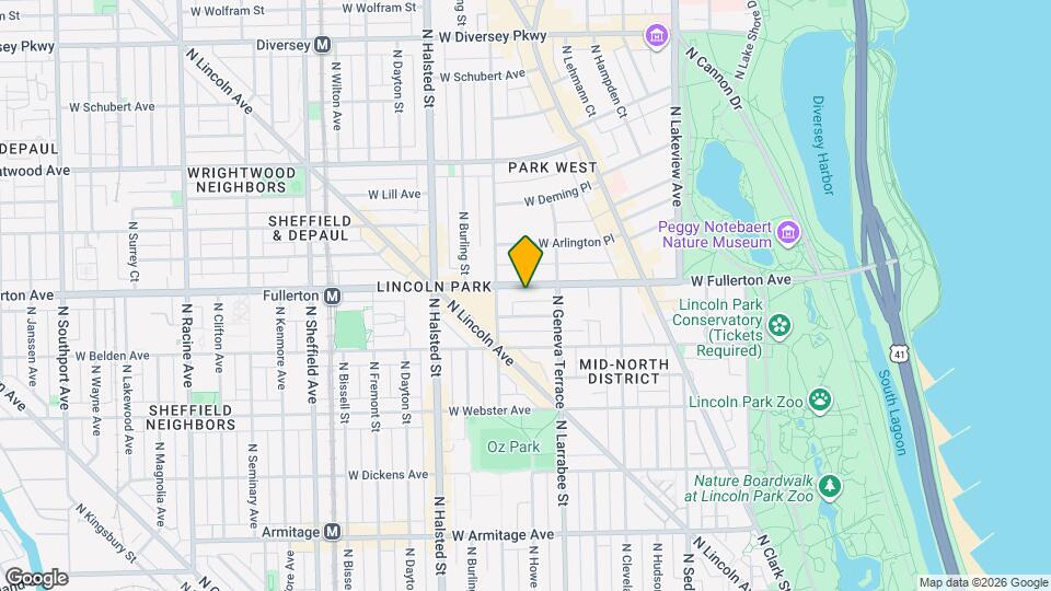 633 W Fullerton Pkwy Map and Location Details