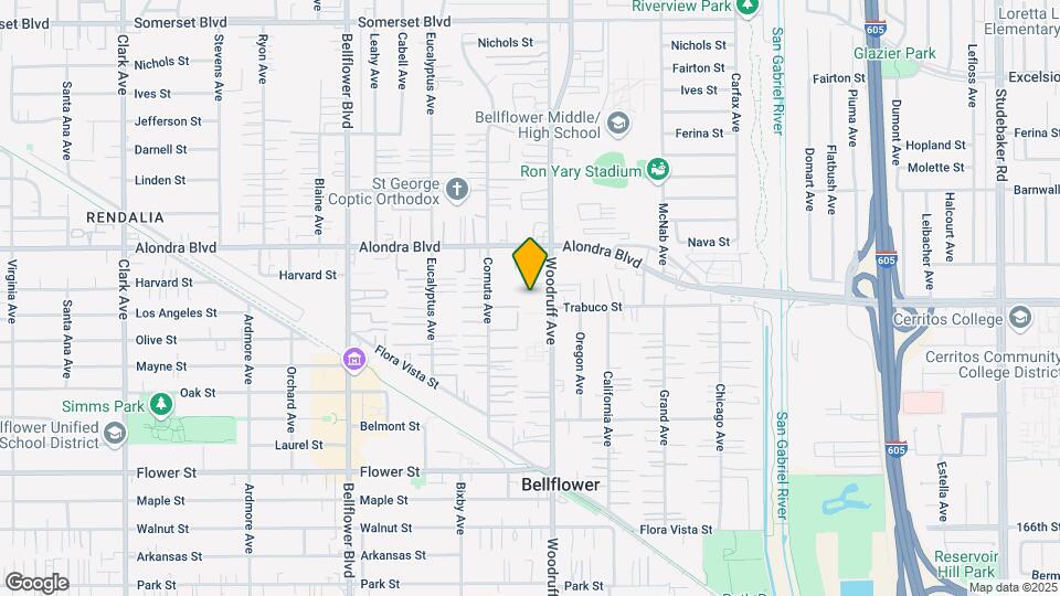 16133 Woodruff Ave Map and Location Details