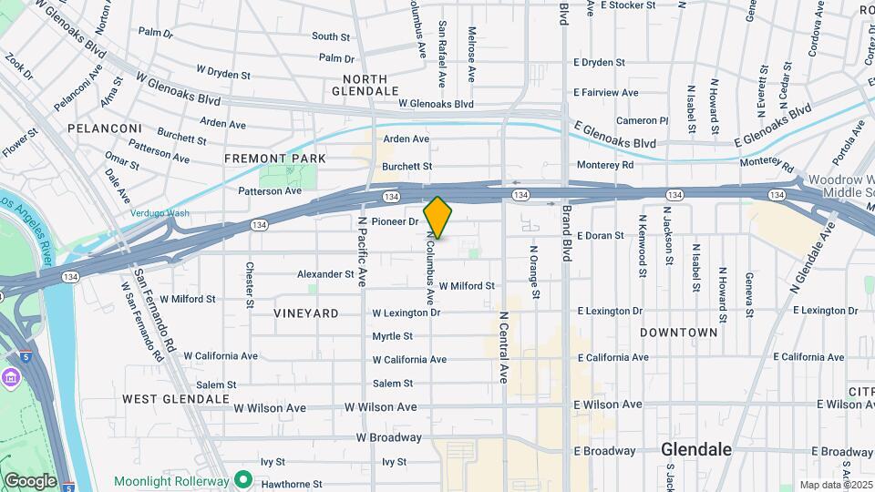 612 N Columbus Ave Mapa y Detalles de la Ubicación