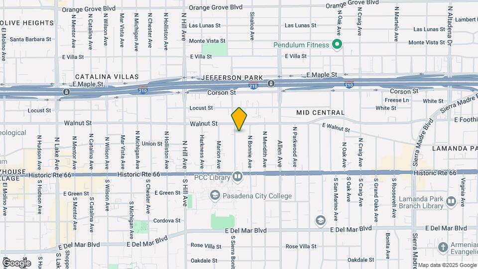 160 N Sierra Bonita Ave Mapa y Detalles de la Ubicación