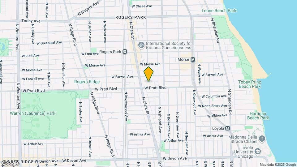 1658 W Pratt Blvd Map and Location Details