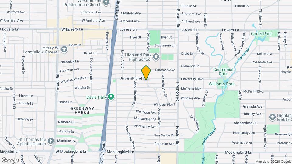 4303 University Blvd Map and Location Details
