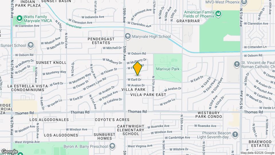 5810 W Earll Dr Map and Location Details