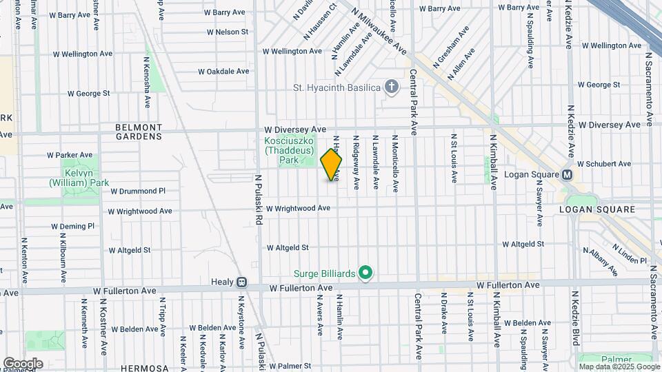 2630 N Hamlin Ave Map and Location Details