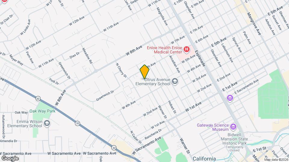 1501 Warner St Map and Location Details