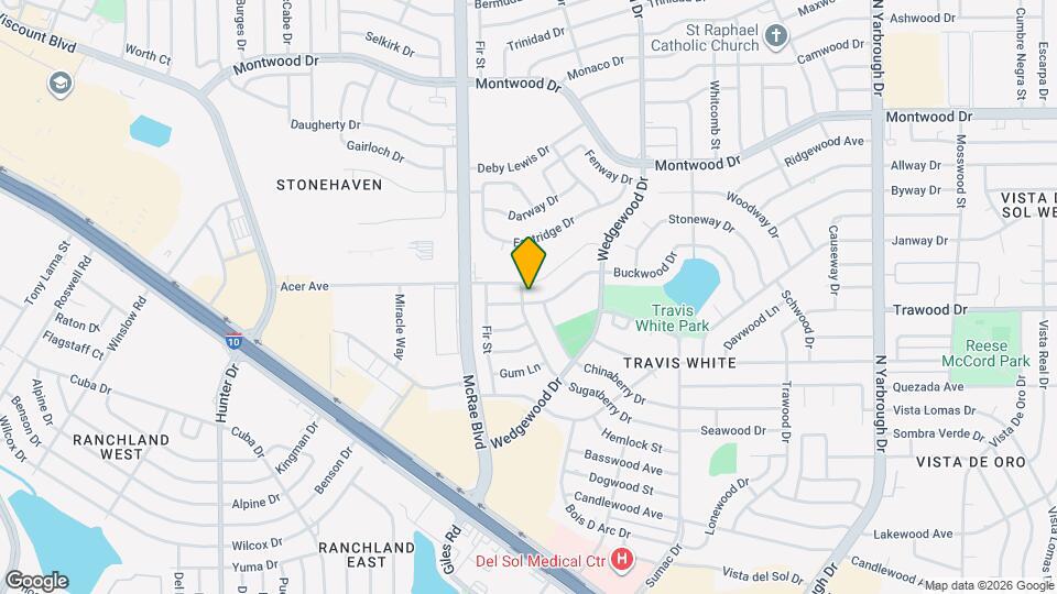 9805 Sugarberry Dr Map and Location Details