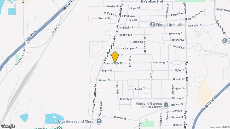 1632 Yarbrough St Map and Location Details