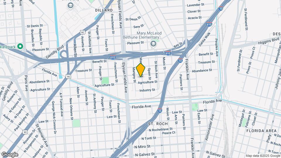2918 Mandeville St Map and Location Details