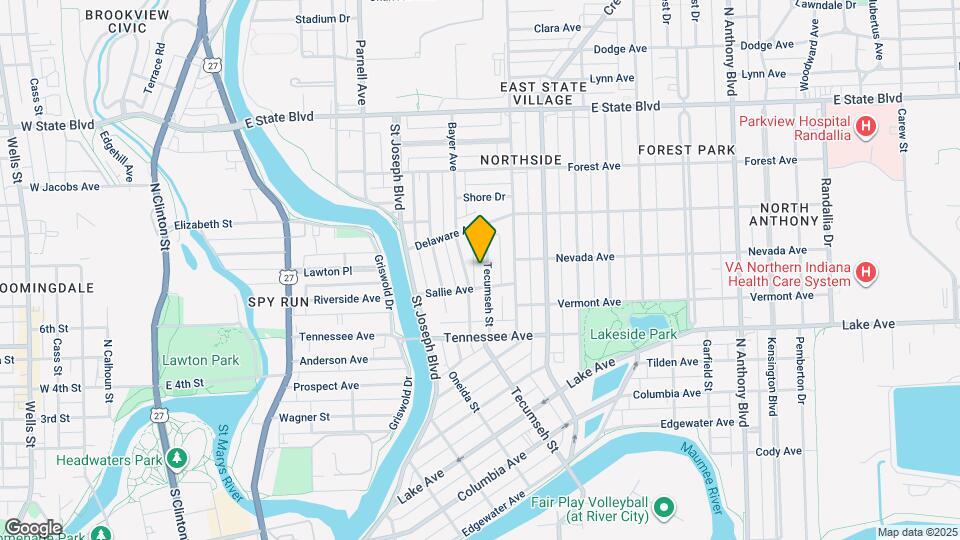 1719 Tecumseh St Map and Location Details