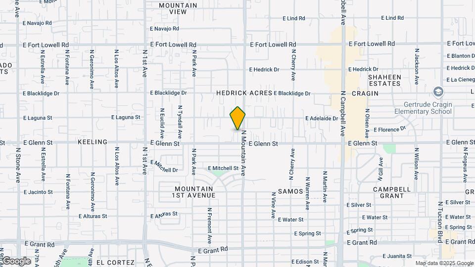 1275 E Glenn St Map and Location Details