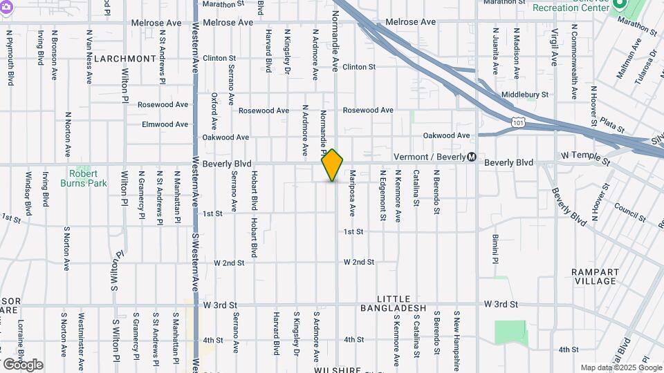145 N Normandie Ave Mapa y Detalles de la Ubicación