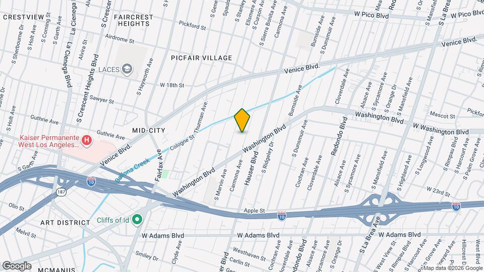 1923 1/2 Carmona Ave Map and Location Details
