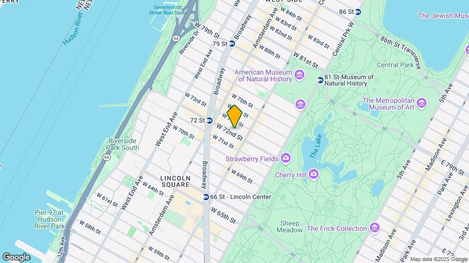 127 W 72nd St Map and Location Details