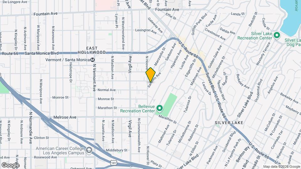 838 Sanborn Ave, Unit 105 Map and Location Details