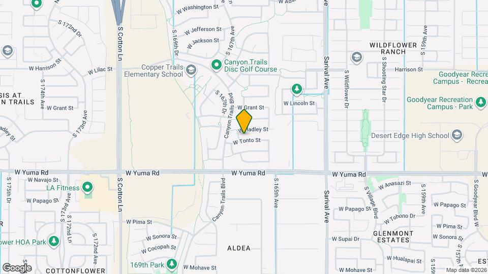 16586 W Tonto St Map and Location Details
