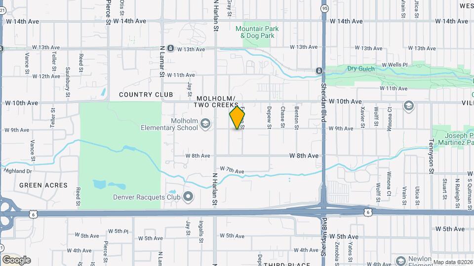5820 W 9th Ave Map and Location Details