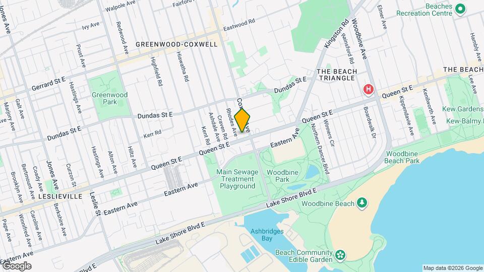 1598 Queen St E Map and Location Details