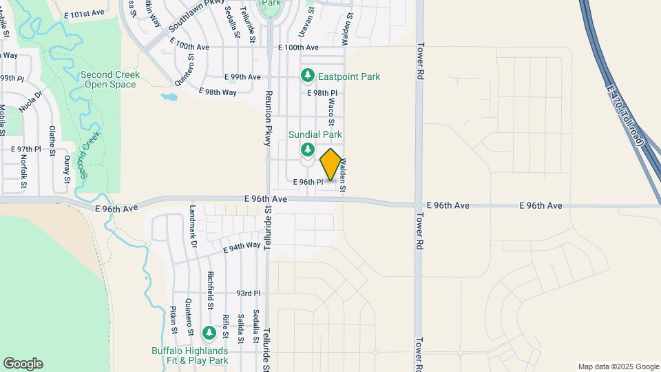 18170 E 96th Pl Map and Location Details