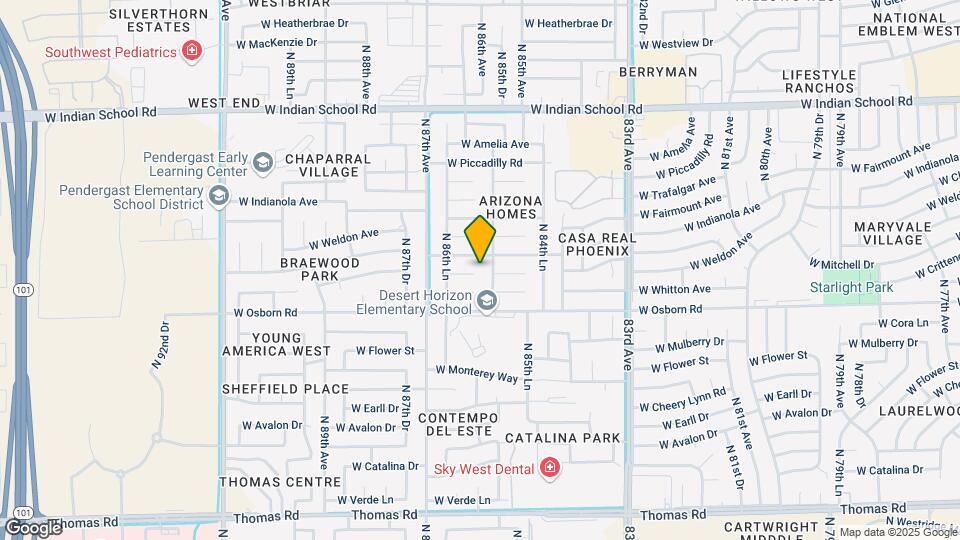 8616 W Whitton Ave Map and Location Details
