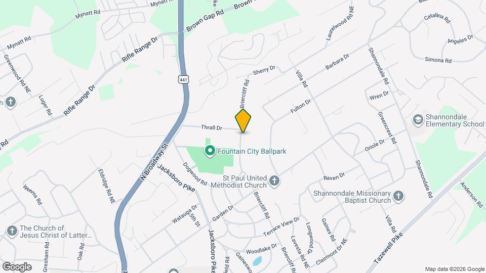 5706 Briercliff Rd Map and Location Details