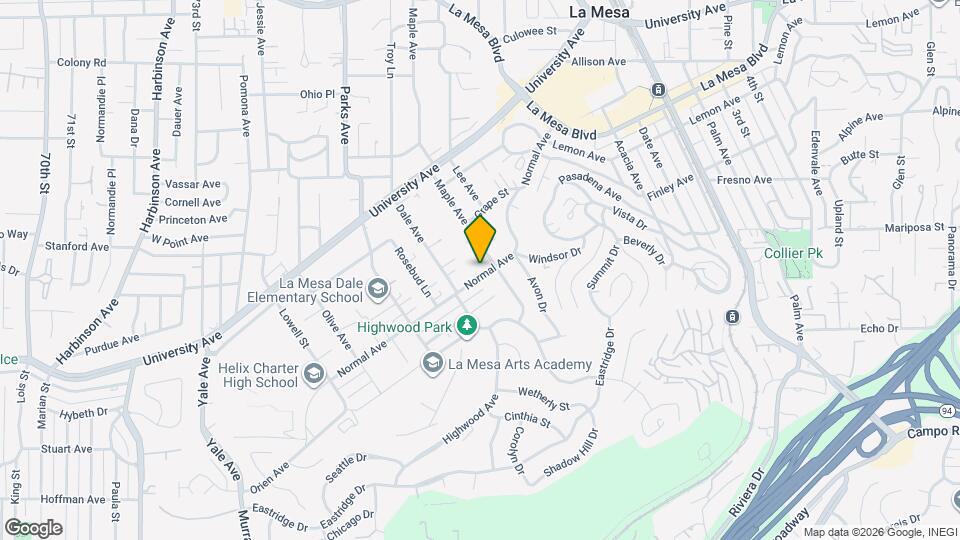 7848 Normal Ave, Unit 3 Mapa y Detalles de la Ubicación