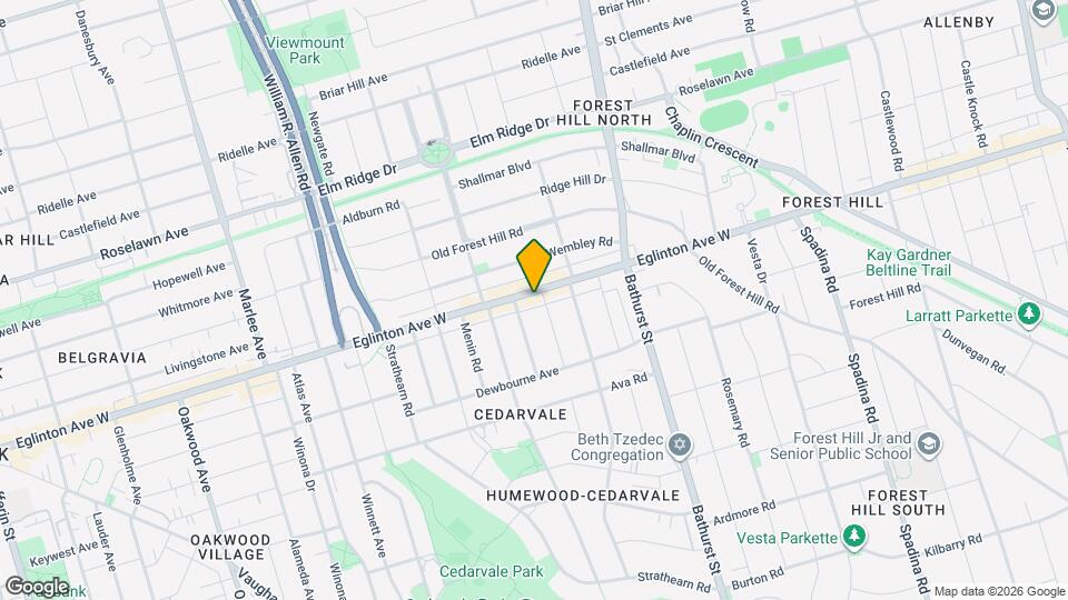 961A Eglinton Ave W Map and Location Details