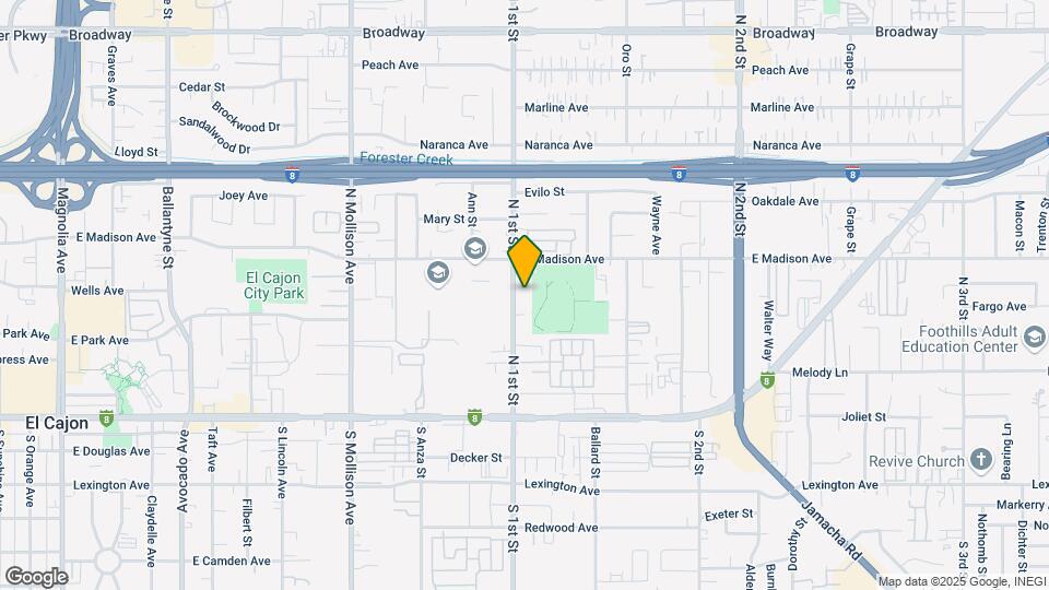 361 N 1st St Map and Location Details