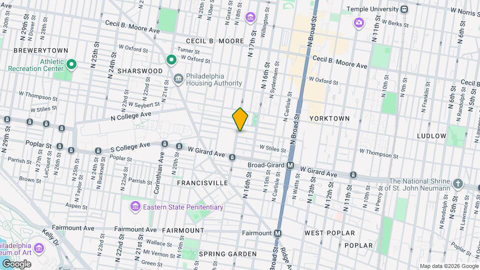 1645 W Cabot St Map and Location Details