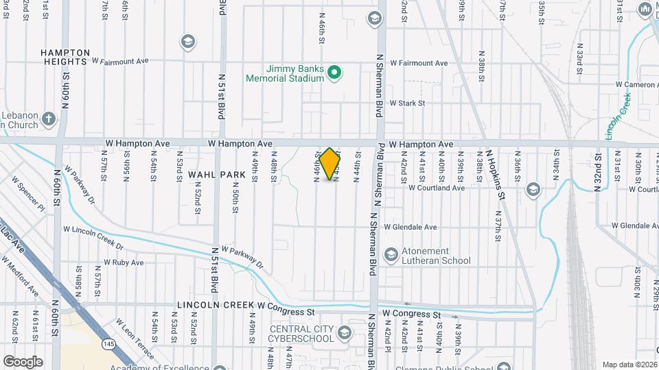 4703 N 45th St Map and Location Details