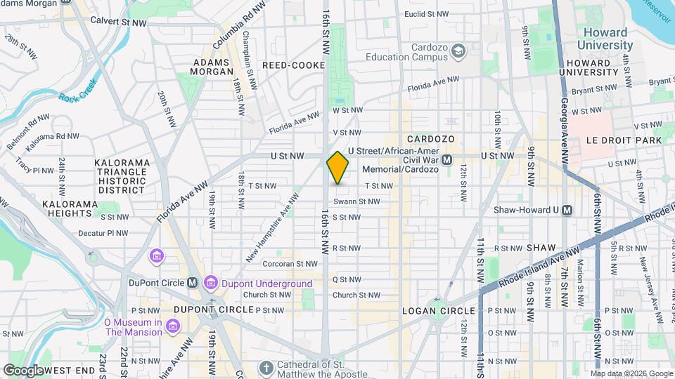 1534 T St NW Map and Location Details
