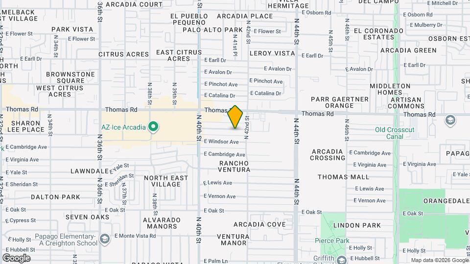 4121 E Edgemont Ave Map and Location Details