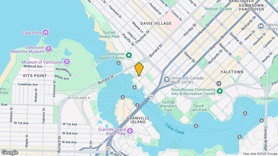 1625 Hornby St Map and Location Details
