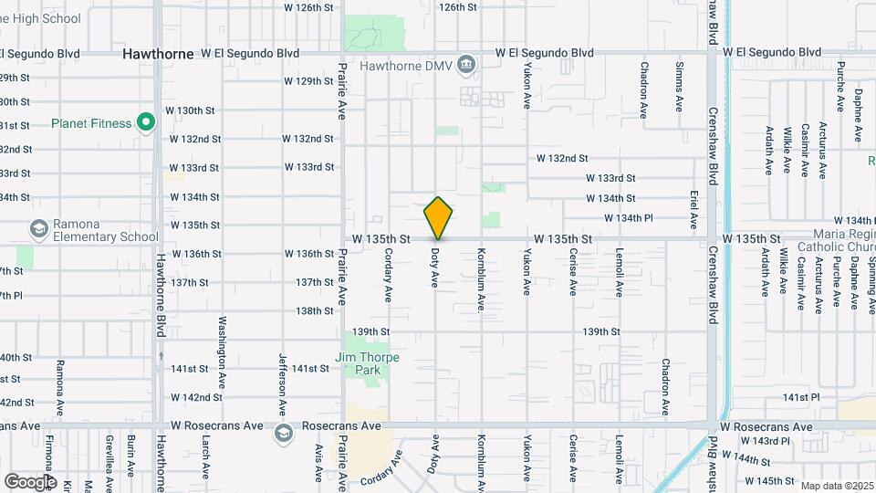 13508 Doty Ave Mapa y Detalles de la Ubicación