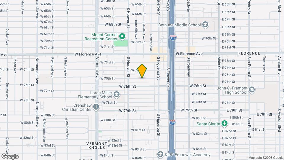 626 W 75th St Map and Location Details