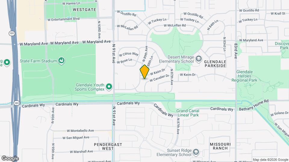 8844 W Cavalier Dr Map and Location Details