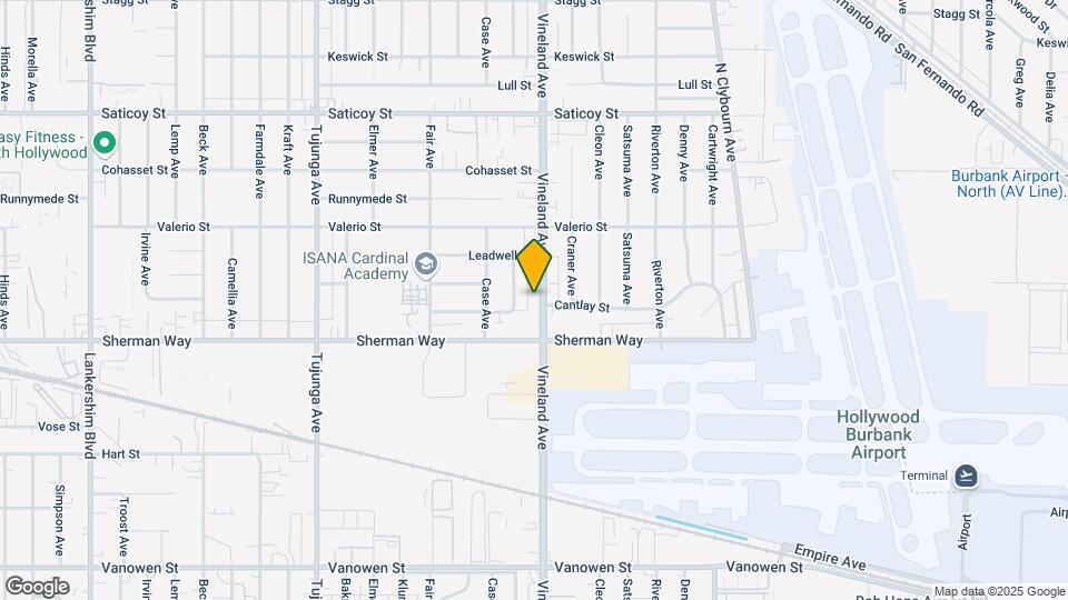 7243-7249 Vineland Ave Map and Location Details