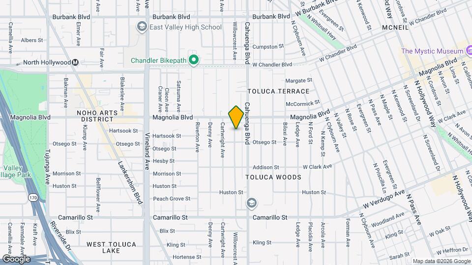 5122 Willowcrest Ave Map and Location Details