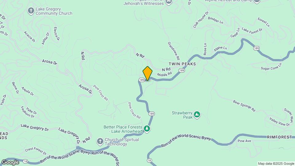 25747 CA-189 Map and Location Details