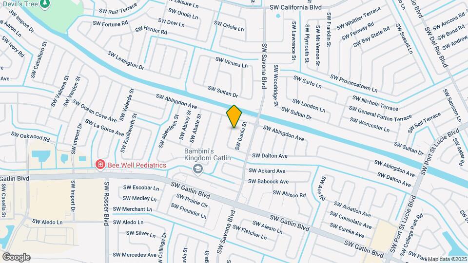 2537 SW Calder St Map and Location Details